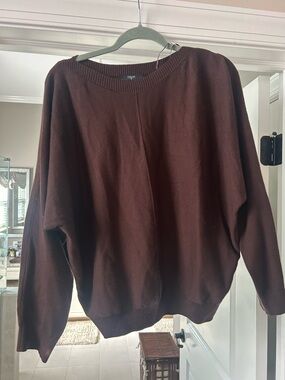 Tahari Brown Crewneck Sweater
